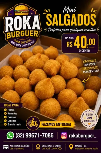 Salgados e doces pra festa