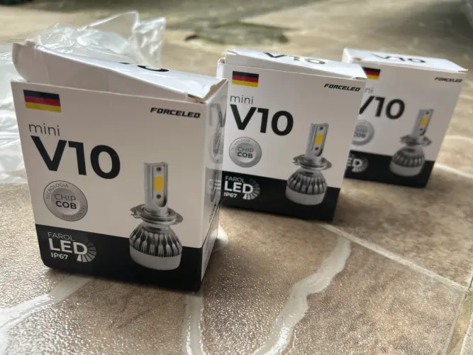 Novo Kit Led Farol Alto Baixo E Milha