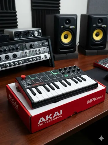 Teclado Akai MPK Mini MK2 - Completo na Caixa (Estado de Novo)