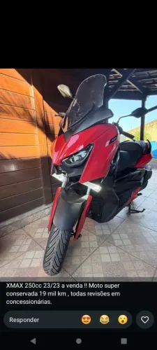 Yamaha XMAX 250 ABS 2023 Vermelha | 19 Mil Km | Revisada | Impecável