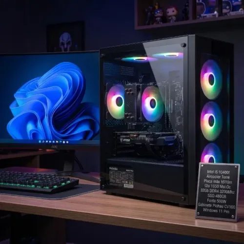 PC Gamer i5 10 Geração | GTX 1650 | 32GB RAM 3200MHz | SSD 480GB ?