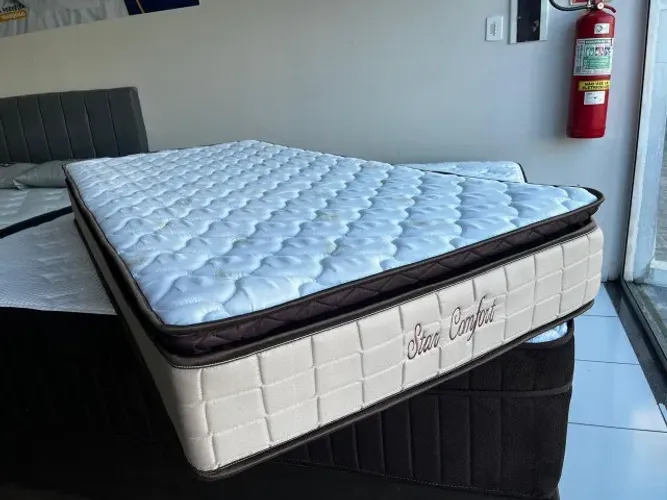 Colchão de Solteiro Novo Molas Ensacadas Com Pillow Conforto Médio Marca Hellen!