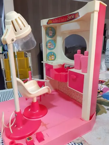 SALÃO DE BELEZA DA BARBIE ESTRELA FUNCIONANDO E COM CAIXA ORIGINAL