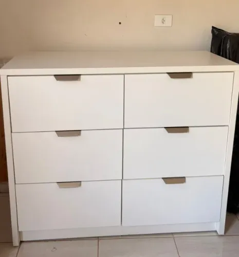 COMODA 6 GAVETAS - 100% MDF