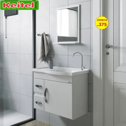 Conjunto Banheiro Siena 60 cm Branco