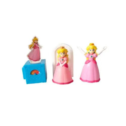 Kit 3 Bonecos da Princesa Peach Super Mario Mcdonald's