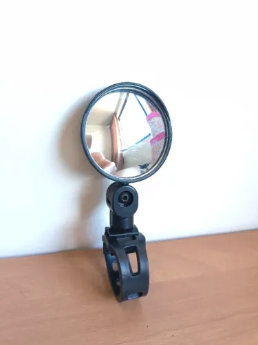 Espelho Retrovisor para Bicicleta Redondo Convexo Guidao Ajustavel Seguranca Bike