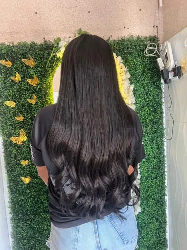 Cabelo Bio humano + Aplicação no Ponto Americano 