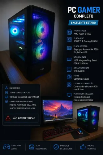 Pc Ryzen 5600 RX 7600