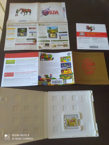 The legend of Zelda Ocarina of time 3D com encartes e manual para Nintendo 3ds