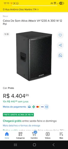 OPORTUNIDADE Vendo caixa Attack 1230a, 300w, 12 pol