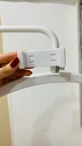 Luminária de Chão Meia Lua para Estética / Conteúdo - Luz quente/fria