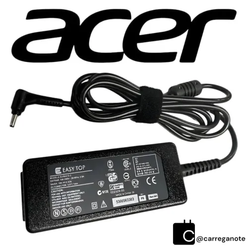 Carregador Notebook Aspire 19v 3.42A 65W