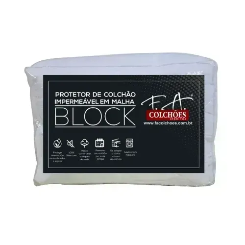 Protetor de Colchão Impermeável Block - Solteiro 88x188x36 - Select Colchões