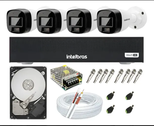 Kit 4 Câmeras intelbras novo 