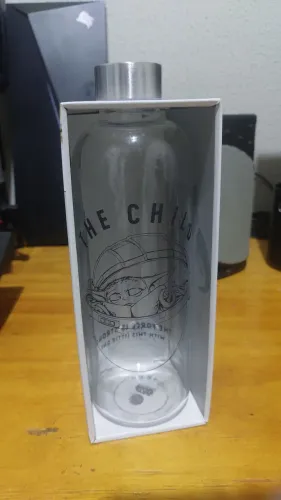 Garrafa de vidro Star Wars, baby Yoda, 1030ml, nova
