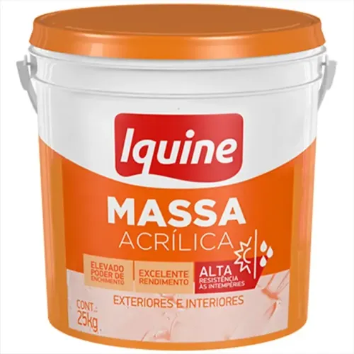Massa Acrilica Parede Premium Externo E Interno Iquine 25 KG