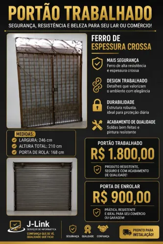 Portão de ferro trabalhado