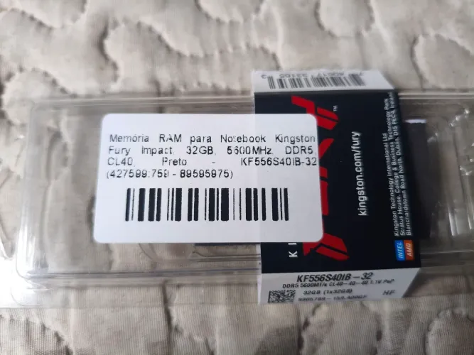 Memória RAM 32GB SODIMM DDR5 5600MHz Fury Impact KF556S40IB-32