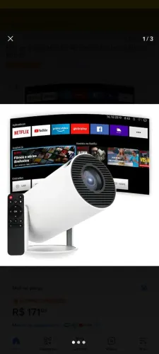 Mini Projetor Portátil Smart HY300 Android Wi-Fi