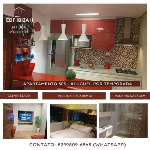 Alugo Apartamentos Beira Mar Mobiliados na Jatiúca, Maceió - AL