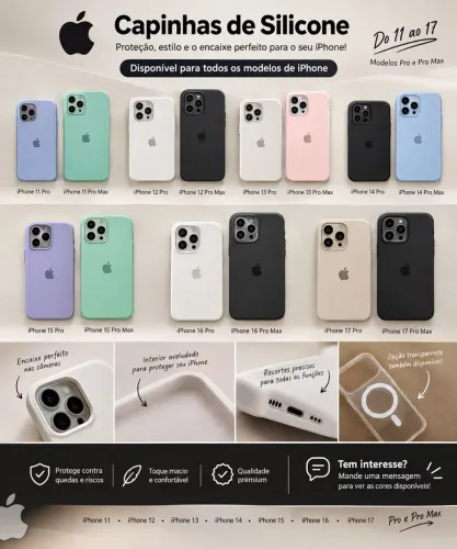 Capinhas de silicone para iPhone
