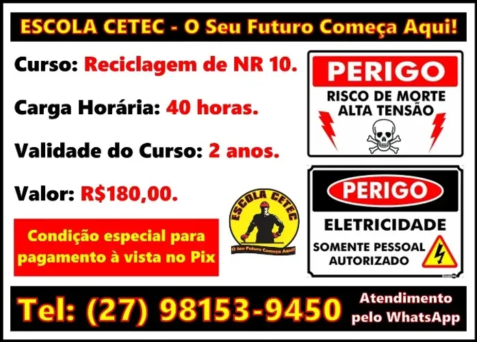 ESCOLA CETEC - Curso de Reciclagem de NR 10