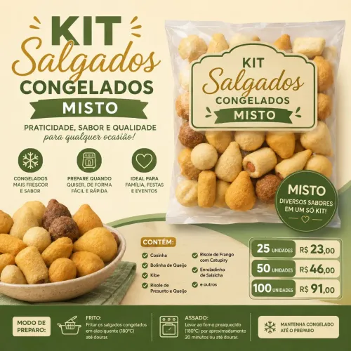 Vendo salgados congelados