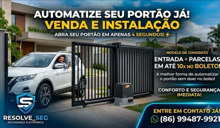 INSTALAÇÃO E MANUTENÇÃO DE CÂMERA WI-FI E PORTÃO AUTOMÁTICO