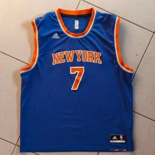 jersey original new york knicks #7 carmelo anthony azul adidas tamanho gg xl