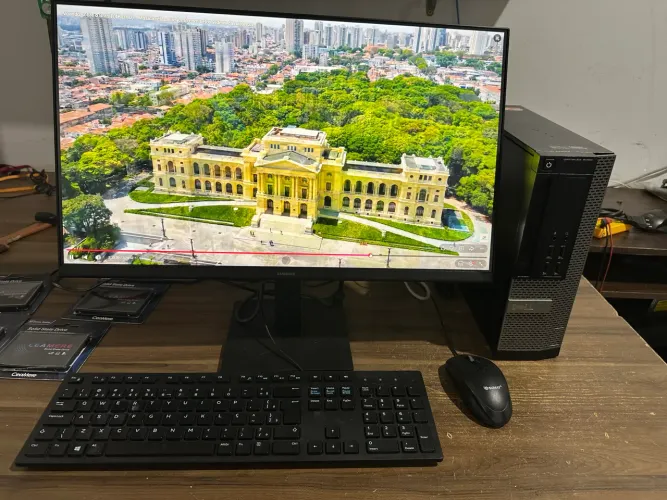 Monitor 24 polegadas sansung semi novo borda infinita com hdmi e vga loja com garantia