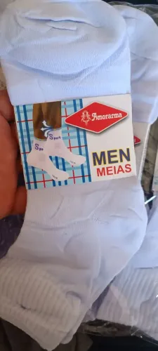Kit com 18 pares de meias cano médio