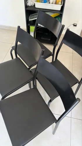 Cadeiras tok stok courino preto