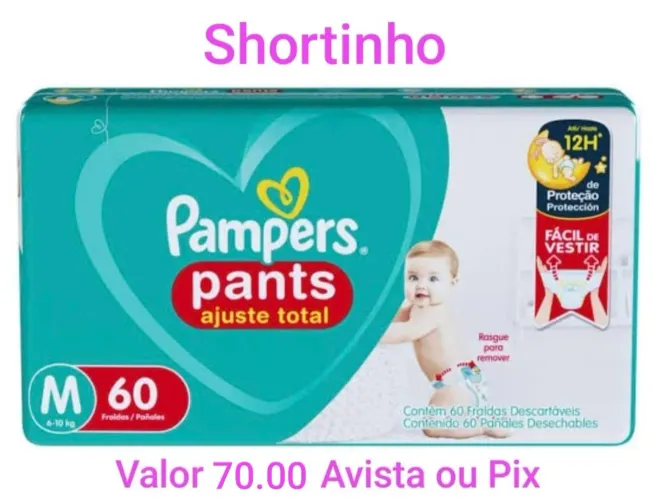Promoção Fralda Pampers Roupinha M Lacrada 