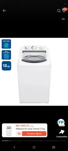 Máquina de lavar roupa Consul 12k