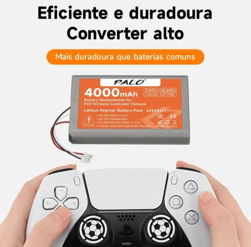 Bateria para controle dualsense 4000mah