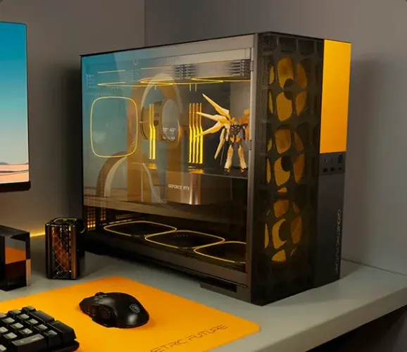 Gabinete Gamer Geometric Future Model 5 Vent + 9 fans ARGB