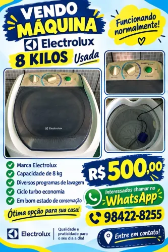 Máquina de lavar 8kg