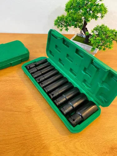 Kit soquetes novos com 10 unidades para chave de impacto pneumática
