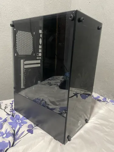 Gabinete Gamer Hayom Aquário Vidro Temperado - Suporta 5 Fans (Acompanha 2 Fans)
