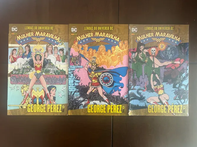 Mulher-Maravilha por George Pérez vols 1, 2 e 3 (vol 3 lacrado)