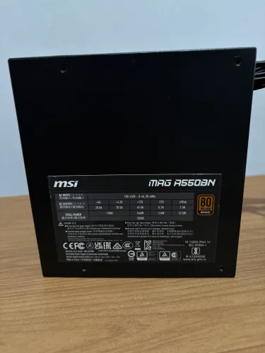 Fonte MSI MAG A550BN, 550W, 80 Plus Bronze - FUNCIONANDO PERFEITAMENTE 