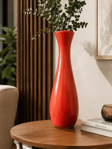 vaso cerâmica ouro velho 30cm