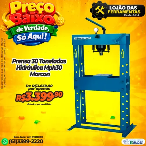 Prensa 30 Toneladas Hidráulica Mph30 Marcon