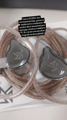 Fone profissional com retorno de palco KZ EDCX Pro