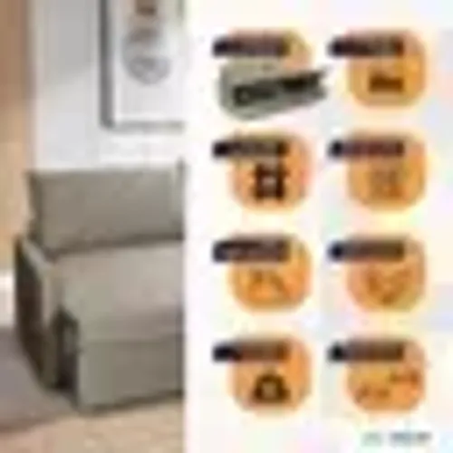 Sofá Cama 4 Lugares Estofado