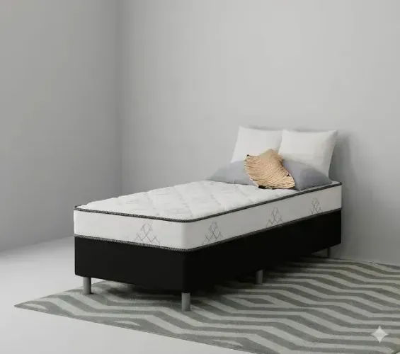 Cama acoplada solteiro em peça única 