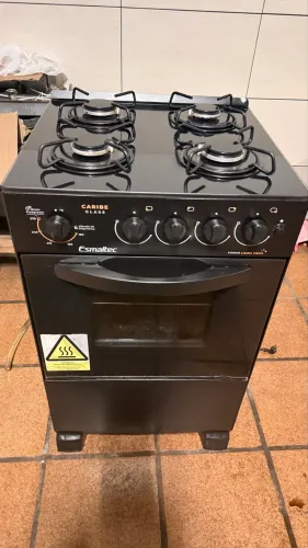 Fogão esmaltec mesa de vidro semi novo (Entrego)