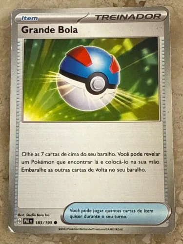 Carta Pokémon treinador Grande Bola