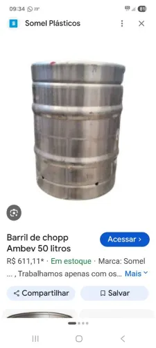 Barril de Chopp 50L Ambev